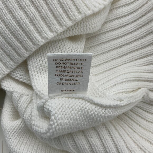 BRIT.NY White Cotton LS Sweater Embroidered Pickleball/Tennis & Scrunchie L NWT - Picture 9 of 11